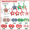 32 Sets 8 Styles Christmas Theme Star Shaped Foldable Paper Candy Boxes CON-BC0006-97-2