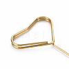 Heart Shaped Steel Wire Name Card Clip Holder AJEW-S081-001B-G-4