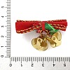 Cloth & Iron Christmas Bowknot Bell Hanging Ornaments  HJEW-S004-01B-3