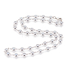 Faceted Glass Link Chain Necklaces NJEW-F230-01P-2