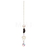 Brass & Crystal Suncatchers HJEW-G018-04A-G-2