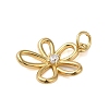 Rack Plating Brass & Clear Cubic Zirconia  Pendants X-KK-S372-18G-2
