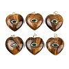 Natural Tiger Eye Pendants G-Z134-04A-1