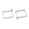 Non-Tarnish 304 Stainless Steel Open Back Bezel Rhombus Pendants STAS-Z040-02A-P-2