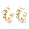 Rack Plating Brass Micro Pave Cubic Zirconia cuff Earring EJEW-C086-05G-1