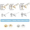 Unicraftale 36Pcs 6 Style 304 Stainless Steel Stud Earrings Findings STAS-UN0039-35-5