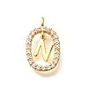 Brass Micro Pave Cubic Zirconia Pendants ZIRC-P123-01G-N01-1