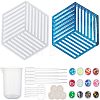 Hollow Hexagon DIY Cup Mats Silicone Molds DIY-OC0003-13-1