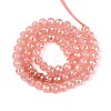Anti-Tarnish Electroplate Glass Beads Strands GLAA-N064-6mm-04-2