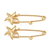 Starfish 304 Stainless Steel Safety Pins Brooch Findings SA-CBA098D-16I-G01-1