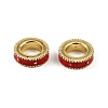 Brass Enamel European Beads KK-CBAF17A-01G-01-1