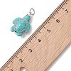 Dyed Synthetic Turquoise Pendants PALLOY-JF05376-02-4