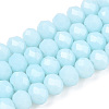 Opaque Solid Color Glass Beads Strands X-EGLA-A034-P8mm-D06-1
