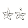 Hollow 201 Stainless Steel Pendants STAS-F337-10G-P-1