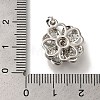 Rack Plating Brass Micro Pave Cubic Zirconia Pendant KK-H485-40P-01-3