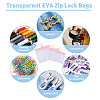 24Pcs 3 Styles Transparent EVA Resealable Bags with Rings ABAG-TA0002-26-8