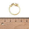 Flower Brass Glass Adjustable Finger Rings GL-CBA18A7-01G-01-5