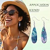 1 Pair Brass & Abalone Shell Dangle Earrings EJEW-TA0001-87-7
