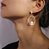 10Pcs Brass Clear Cubic Zirconia Stud Earring Findings KK-BC0008-76-6