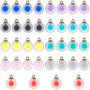  36Pcs 9 Colors Frosted Resin Pendants RESI-NB0001-82-1