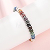Chakra Dyed Natural Lava Rock Heishi Beaded Bracelets GG-CBA922D-02-2