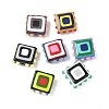 Baking Paint Glass Enamel Beads LAMP-S079-14-1