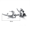 Alloy Chain Sword Scabbard Stud Earrings PW-WGDA240-01-5