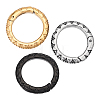 Unicraftale 3Pcs 3 Colors 304 Stainless Steel Spring Gate Rings STAS-UN0041-74-1