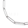 304 Stainless Steel Paperclip Chain Necklace for Men Women STAS-B039-01P-2