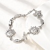 Brass Link Bracelets for Women LS-BJEW-C118-01P-4