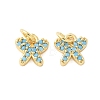 Brass Micro Pave Cubic Zirconia Charms KK-U056-42G-1