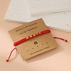 Morse Code Style Stainless Steel Braided String Bracelets for Woman Men PW-WGCCBF0-08-1