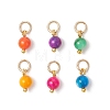 Dyed Natural Freshwater Shell Pendants PALLOY-JF05139-01-1