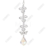 3Pcs Leaf Glass Hanging Suncatchers HJEW-TADJ0014-1