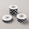 Polyester Tartan Pattern Grosgrain Ribbon OCOR-WH0078-537-1