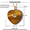 304 Stainless Steel with Amazonite & Crystal Rhinestone Pendants GG-OY001-01G-02-2