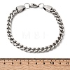 201 Stainless Steel Curb Chain Bracelets for Men STAS-T077-03P-5