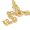 2.5mm Brass European Style Round Snake Chain Bracelets for Jewelry Making BJEW-P338-01G-3