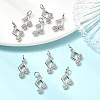 SHEGRACE Brass Clear Cubic Zirconia Charms XGRQ3P998-629P-4