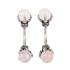 316 Stainless Steel Dragon Claw with Natural Stone Ball Curved Barbell Belly Rings AJEW-C044-06AS-03-4