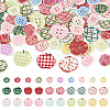100Pcs 3 Styles 4-Hole Apple Plastic Buttons BUTT-TA0001-54-1
