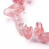 Cherry Quartz Glass Chip Beads Stretch Bracelets BJEW-JB05765-02-2