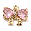 Brass Micro Pave Cubic Zirconia Charms KK-U037-18G-01-1