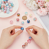 50Pcs UV Plating Iridescent Transparent Crackle Acrylic Beads MACR-SP0001-05-3