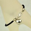 PU Leather Braided Charm Bracelets BJEW-JB00785-09-1