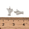 Initial Letter Brass Micro Pave Cubic Zirconia Pendants ZIRC-F008-Y-3