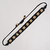 Adjustable Star of David Braided Bead Bracelets BJEW-C011-43B-2