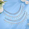 2Pcs Aluminium Alloy Boot Strap Chains AJEW-ME0003-07-5
