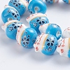 Handmade Printed Porcelain Beads PORC-G004-C01-3