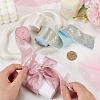 3 Roll 3 Colors Single Face Hot Stamping Polyester Frayed Ribbon OCOR-CP0001-12C-3